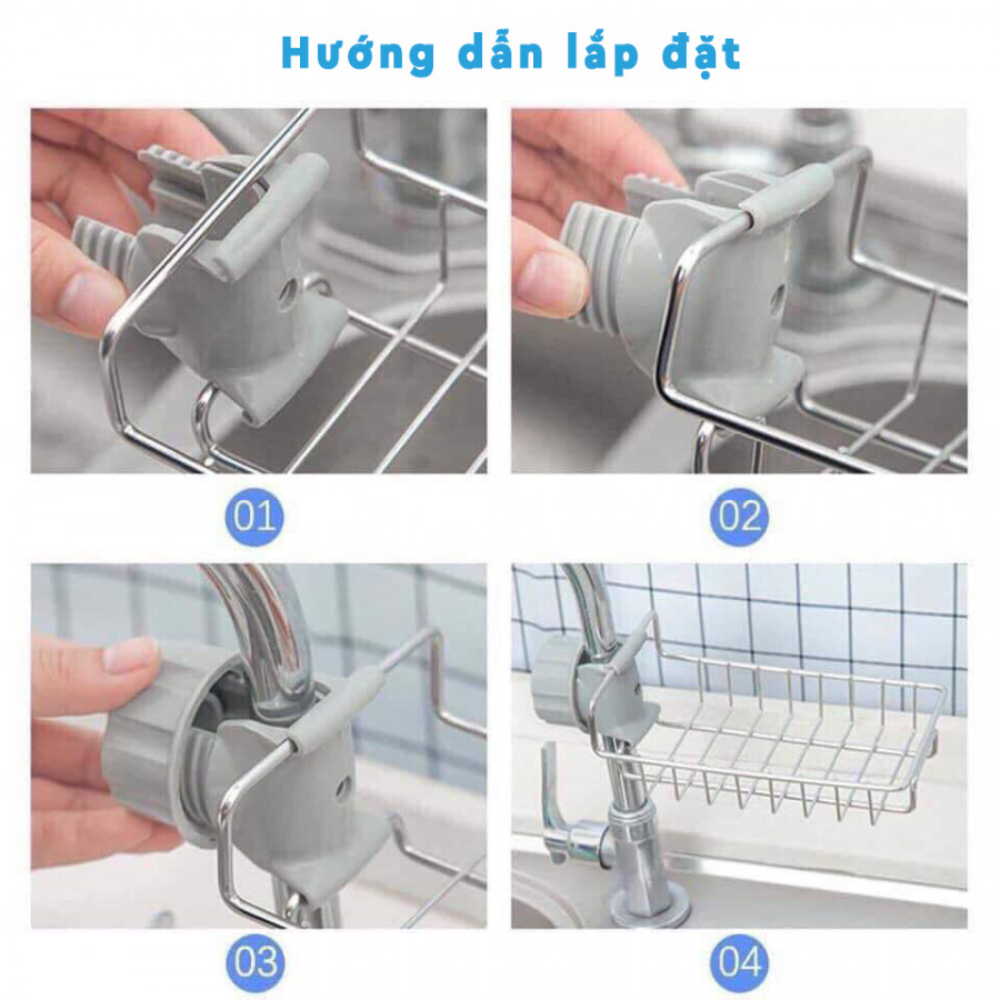 Giá Để Giẻ Rửa Bát, Nước Rửa Chén Đa Năng Inox 304