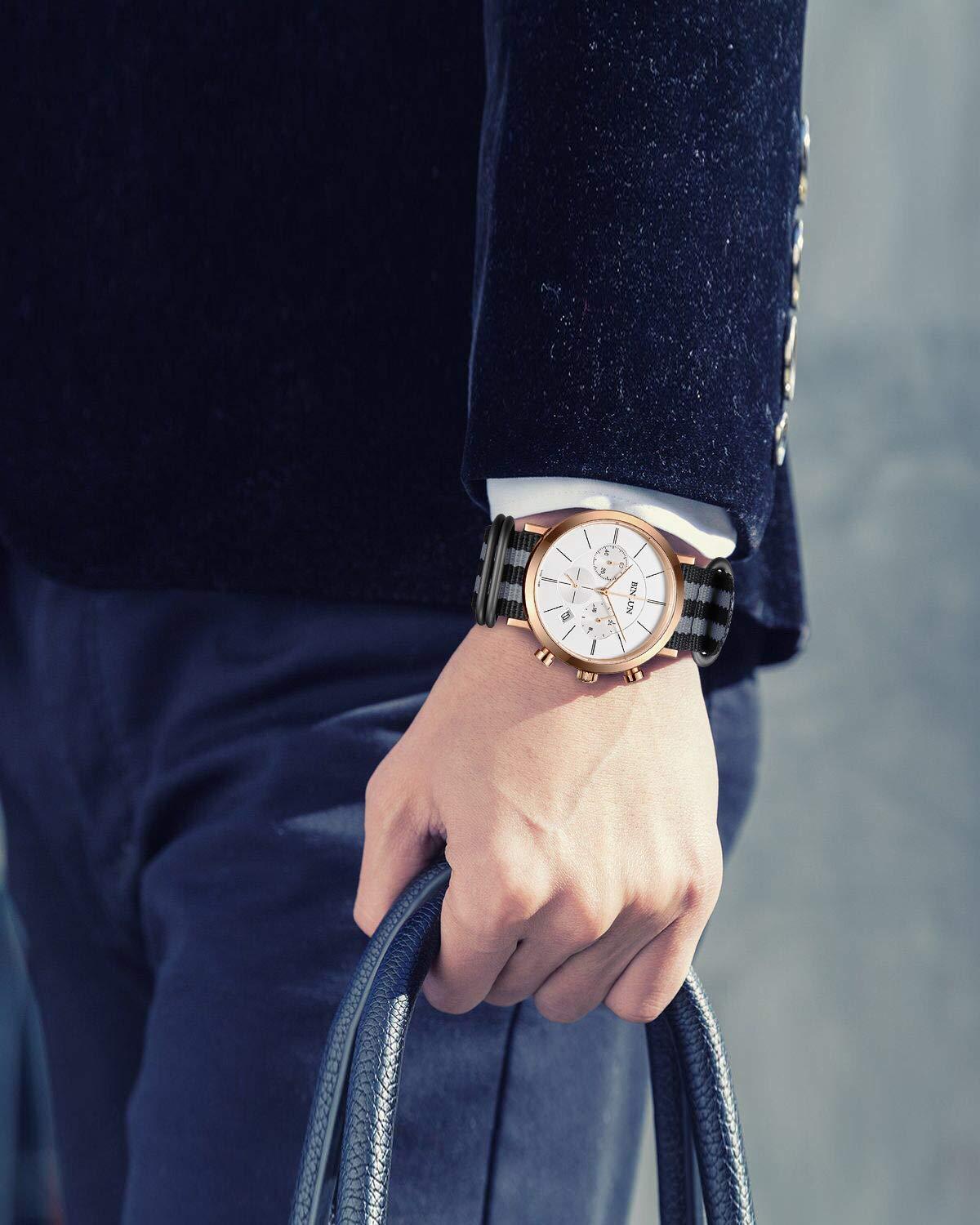 Vòng đeo tay đồng hồ dày cao trong các ban nhạc đa màu nylon đạn đạo dành cho nam nữ 22 mm với khóa thép không gỉ bạc/đen