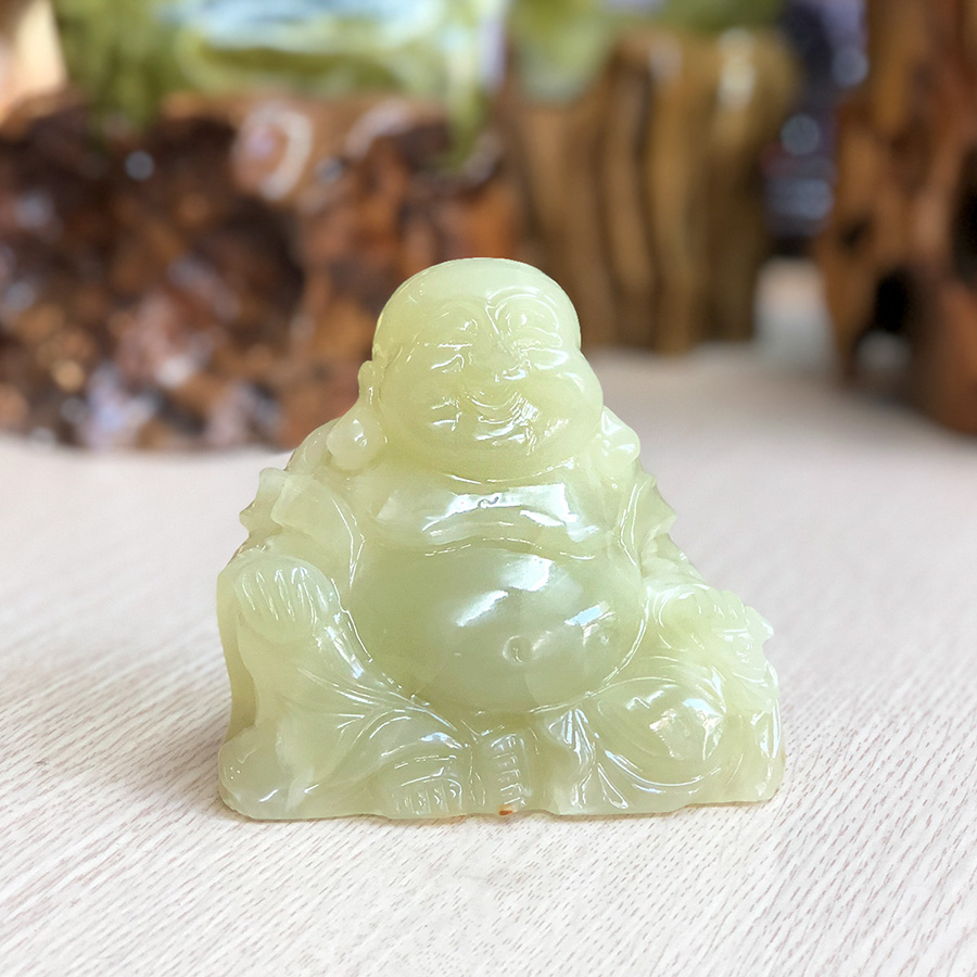 Tượng Phật Di Lặc đá ngọc Pakistan - Roxi