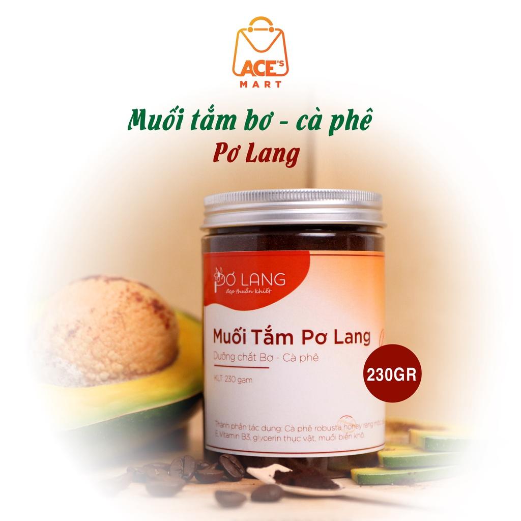 Tẩy tế bào chết toàn thân Pơ Lang chiết xuất cà phê Đăk Lăk, giảm mụn mờ thâm, dưỡng trắng da 130g, 230g, hộp 10 gói