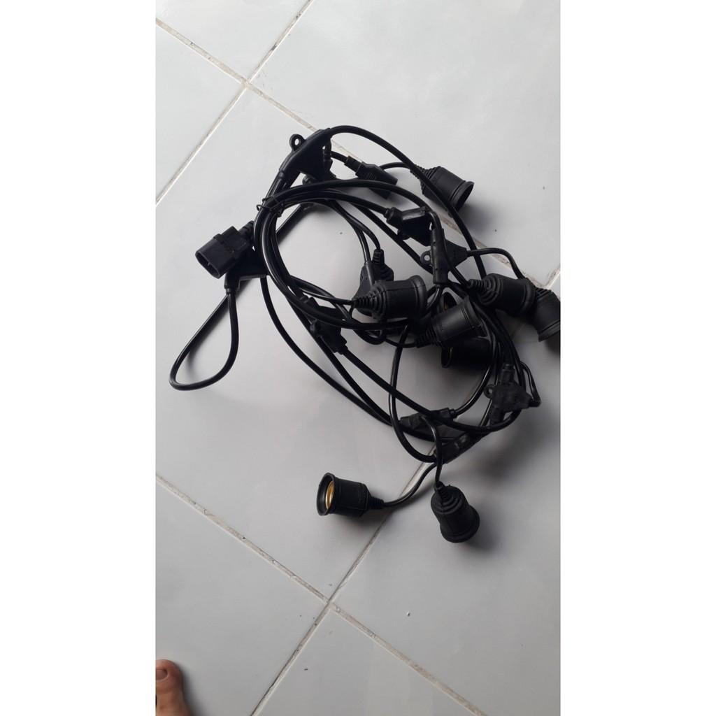 Bộ dây đúc đui đèn trang trí ngoài trời đui E27 - 5,5m chống nước