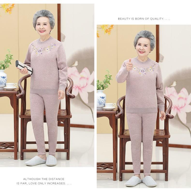BỘ NỈ MẶC NHÀ CHO NGƯỜI GIÀ, bộ nỉ bà già