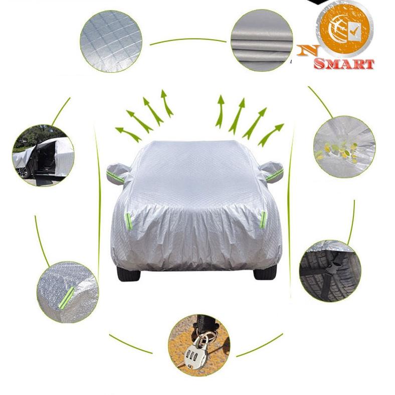 Bạt Che xe Ô Tô Kia MORNING Tráng Nhôm 3 Lớp Phản Quang Cách Nhiệt Chống Thấm Chống Bụi Hiệu Quả
