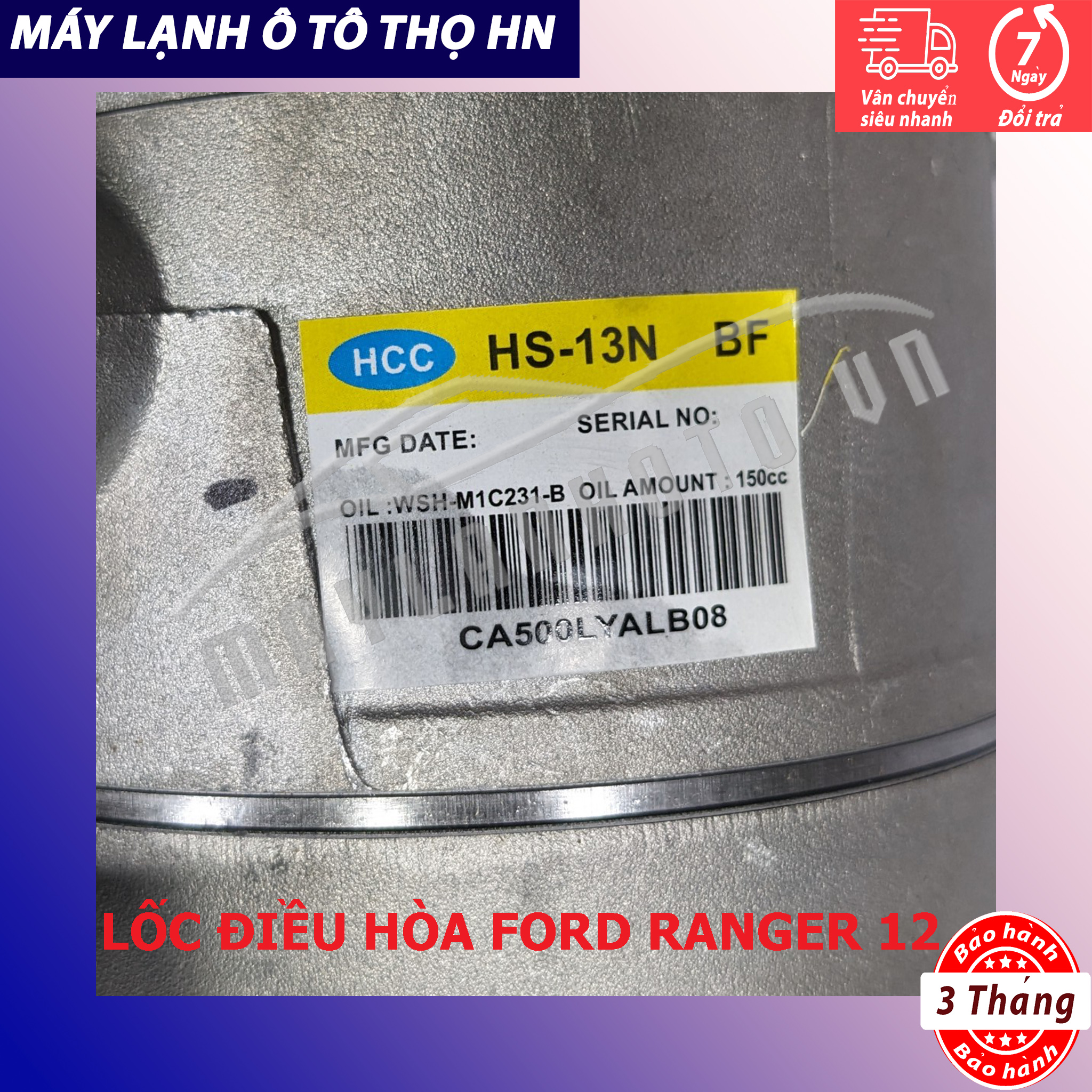 Lốc điều hòa (block,máy nén) Mazda BT50-Ford Ranger 2012 Ấn Độ / Hàn Quốc (hàng chính hãng nhập khẩu trực tiếp)