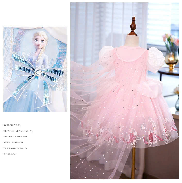 Đầm công chúa Elsa Frozen cho bé gái dự tiệc giáng sinh năm mới hàng nhập Quảng châu cao cấp