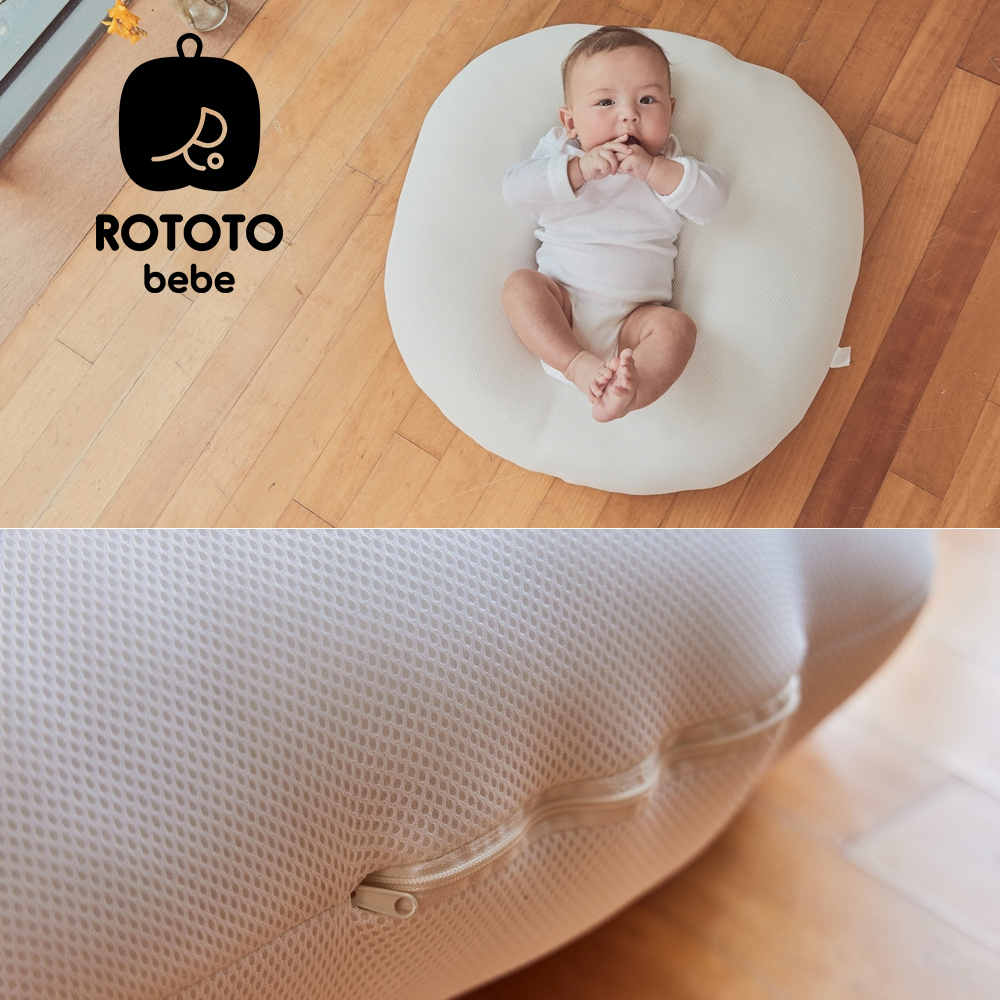 Gối chống trào ngược cho bé Rototo bebe Airmesh cao cấp khắc phục tình trạng trào ngược dạ dày trẻ sơ sinh hiệu quả - Loại Airmesh thoáng khí mới nhất
