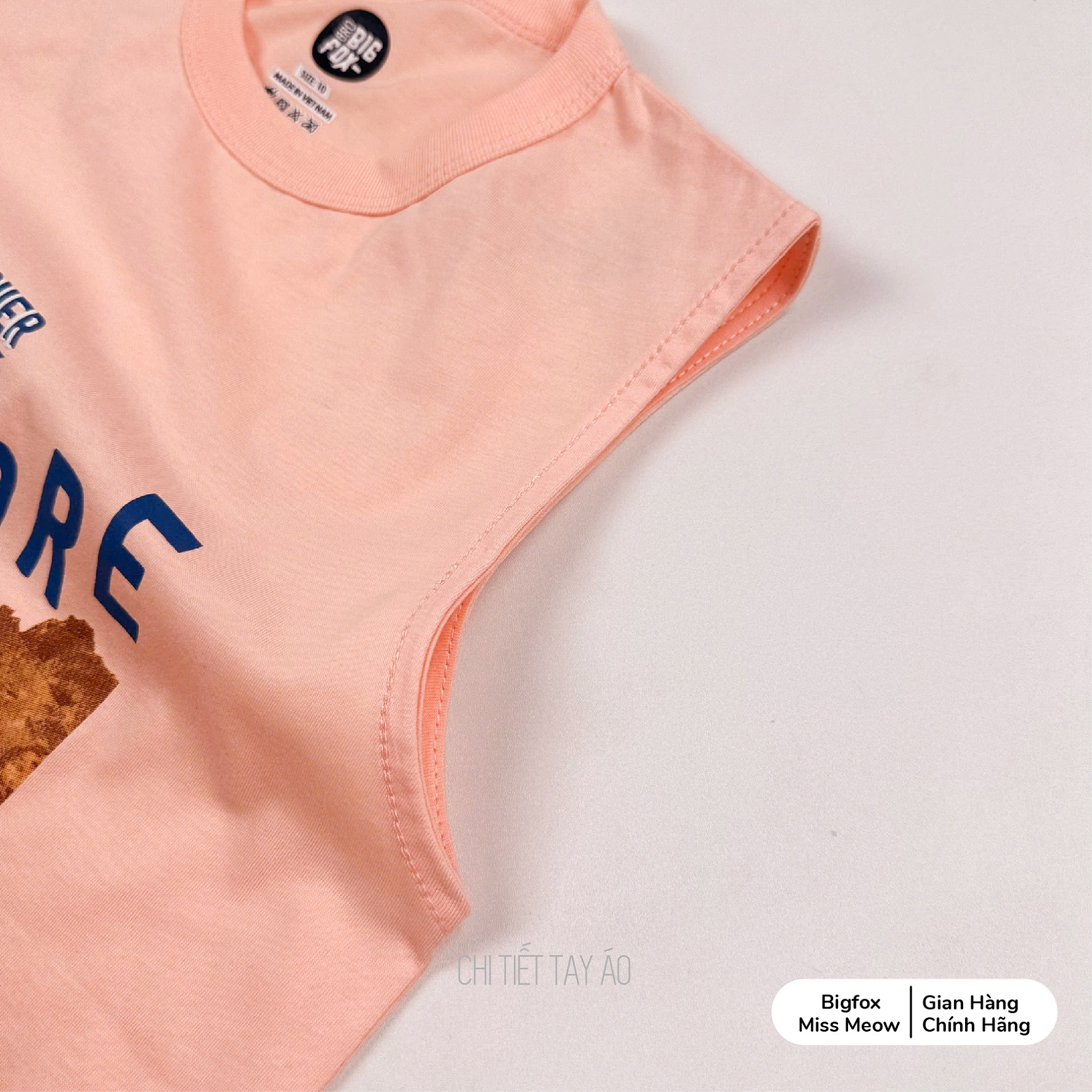 Bộ ba lỗ bé trai chất cotton Bigfox Miss Meow in ô tô size đại cỡ 3,7,9,11 tuổi 30kg 40kg