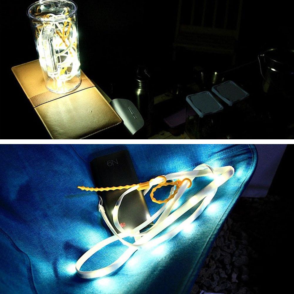 Đèn LED cắm trại ngoài trời cảnh báo an toàn, sạc USB, không thấm nước