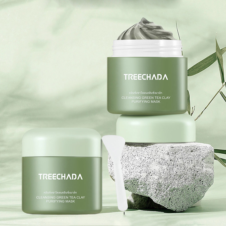 Mặt nạ bùn trà xanh giảm mụn làm sạch da TreeChada Cleansing Mask Thái Lan 100g