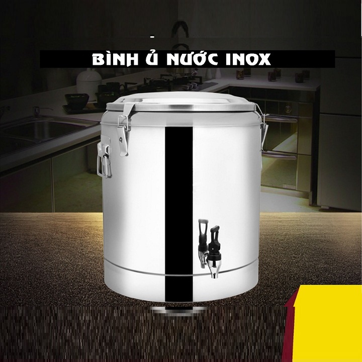 Bình Inox Giữ Nhiệt Đựng Trà Sữa Giữ Nóng Lạnh 10 Lít Cao Cấp