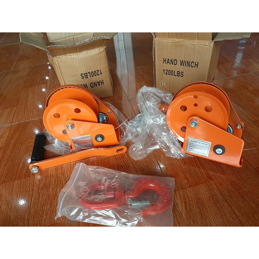 Tời quay tay vàng không cáp 1200LBS - 544kg