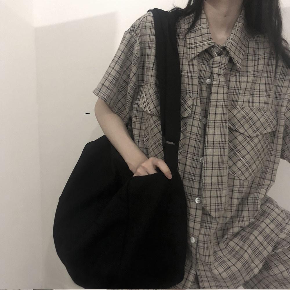 Túi đeo chéo canvas đeo chéo nữ cỡ lớn thời trang Hàn Quốc học sinh sinh viên đi học giá rẻ TDC020
