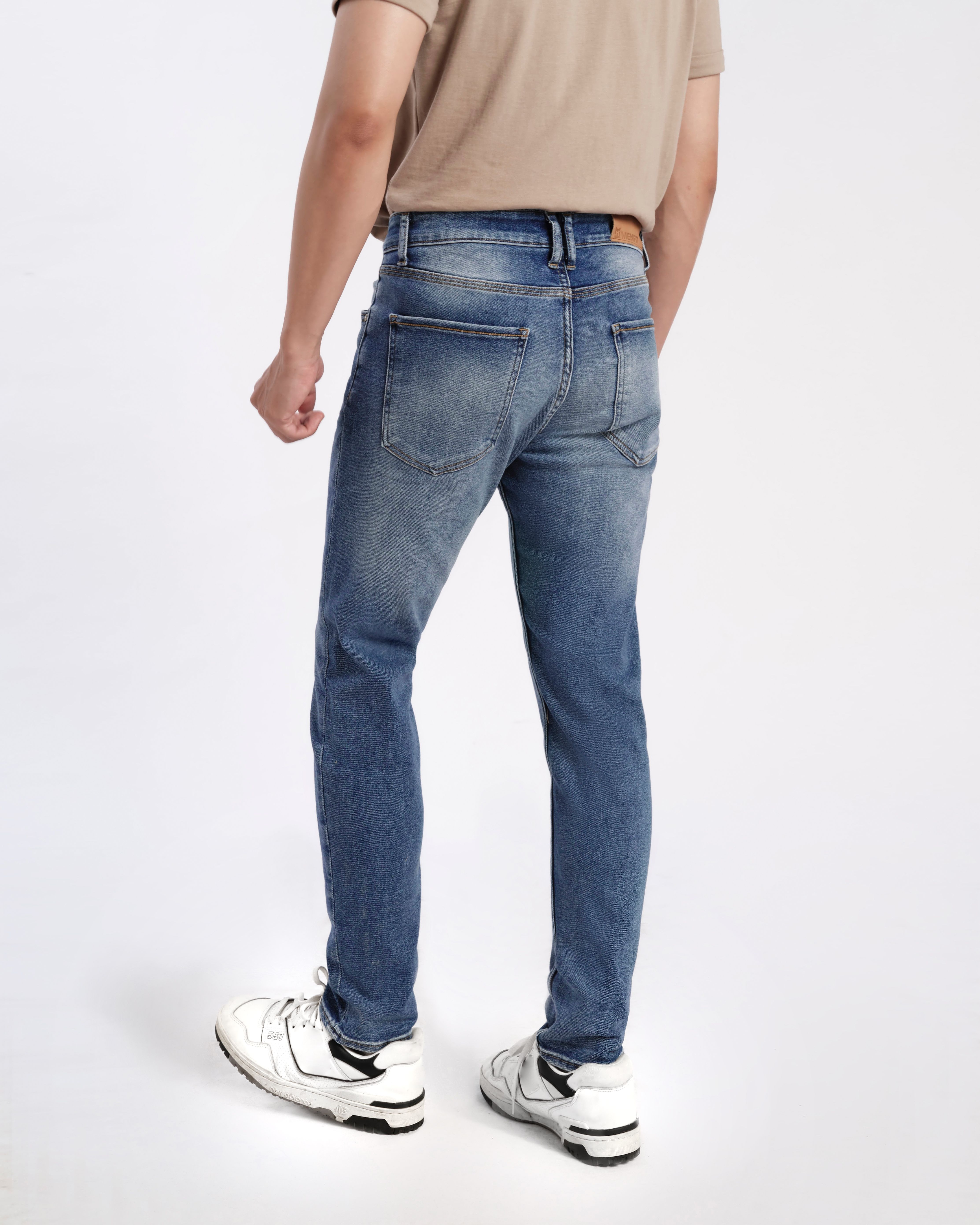 Quần jean nam xanh cao cấp MENFIT 0532 chất denim co giãn nhẹ 2 chiều, chuẩn form, thời trang