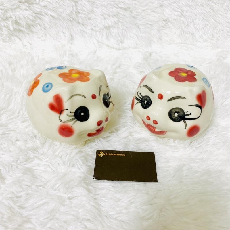 Heo đất mini trang trí để bàn, lợn đất decor chất liệu Gốm Sứ Cao Cấp