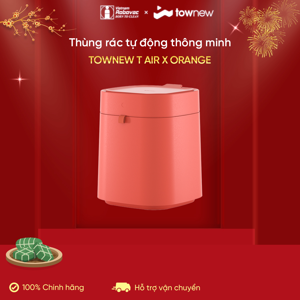 Thùng Rác Thông Minh TOWNEW T AIR X - Tự động đóng gói và thay túi rác - Bản Quốc Tế _ Bảo hành 12 tháng