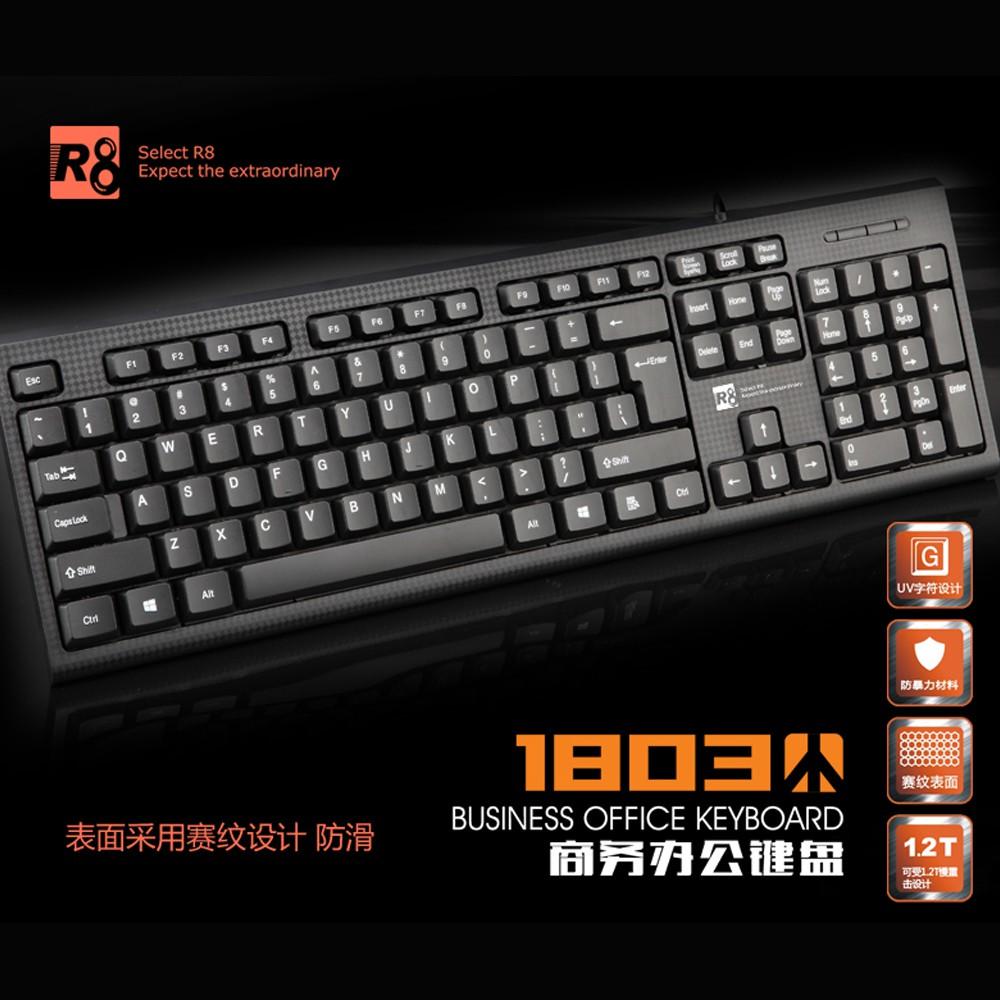 Bàn phím máy tính văn phòng R8 1801 - cổng USB - JL