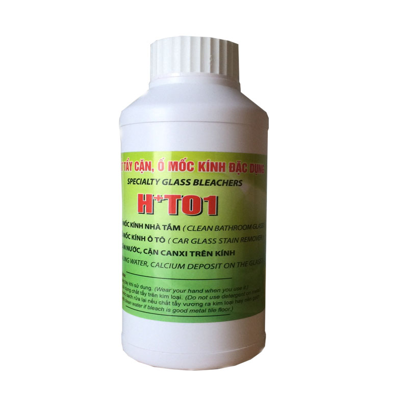 Tẩy ố, cặn canxi trên kính HT01 500ml - 700g