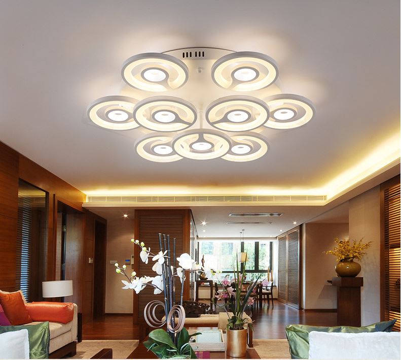 Đèn trần RENT 3 chế độ ánh sáng hiện đại - kèm bóng LED chuyên dụng và điều khiển từ xa