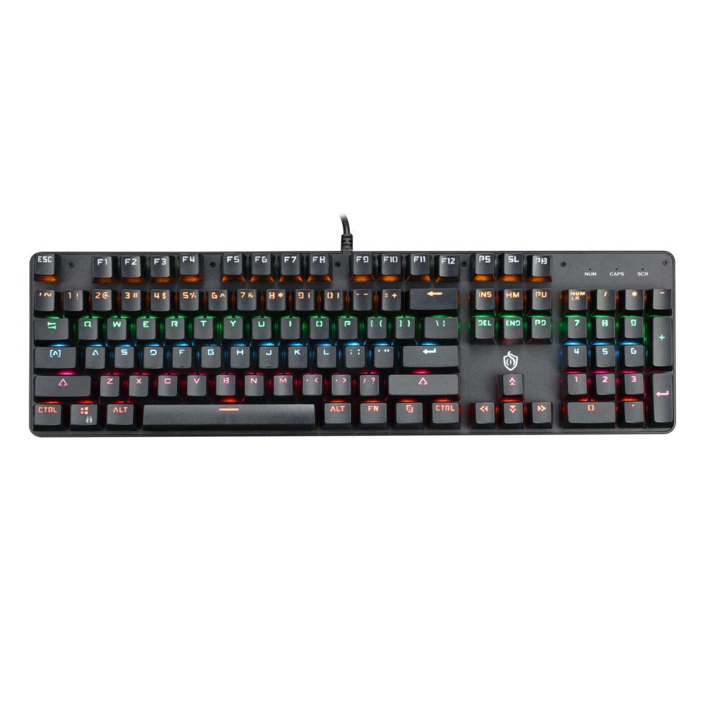 Bàn phím cơ RGB có dây 104 nút công tắc nâu dây cắm USB dùng cho máy tính bàn