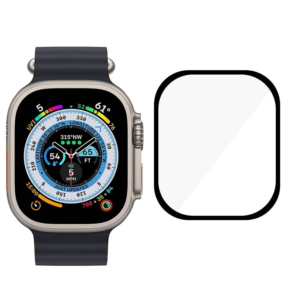 Miếng dán kính cường lực Full 3D cho Apple Watch Ultra 49mm Series 8 hiệu ANANK Protector Pro (Chống va đập, vát cạnh 2.5D, hạn chế vân tay) - hàng nhập khẩu