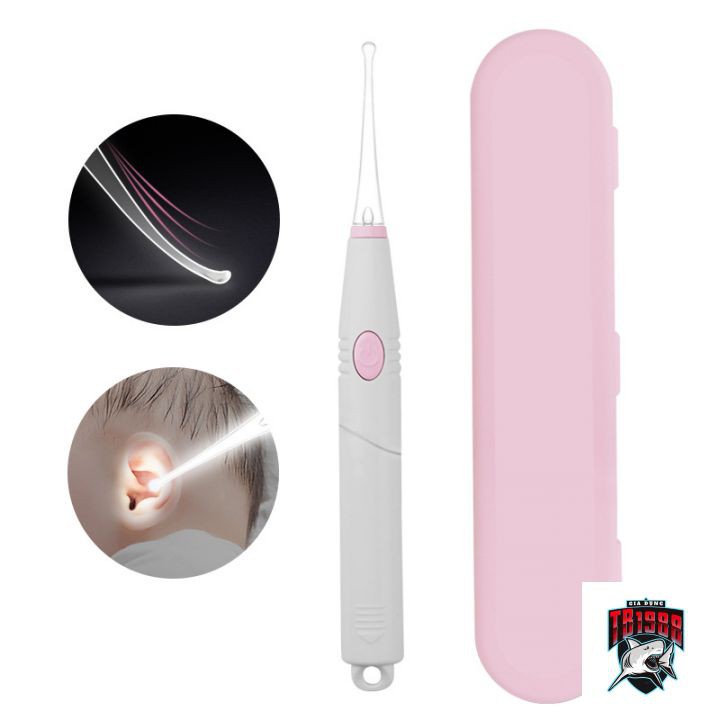 Dụng Cụ Lấy Ráy Tai Cho Bé, Bộ Ngoáy Tai Tich Hơp Đen Soi Cho Cam Giac Siêu Đinh