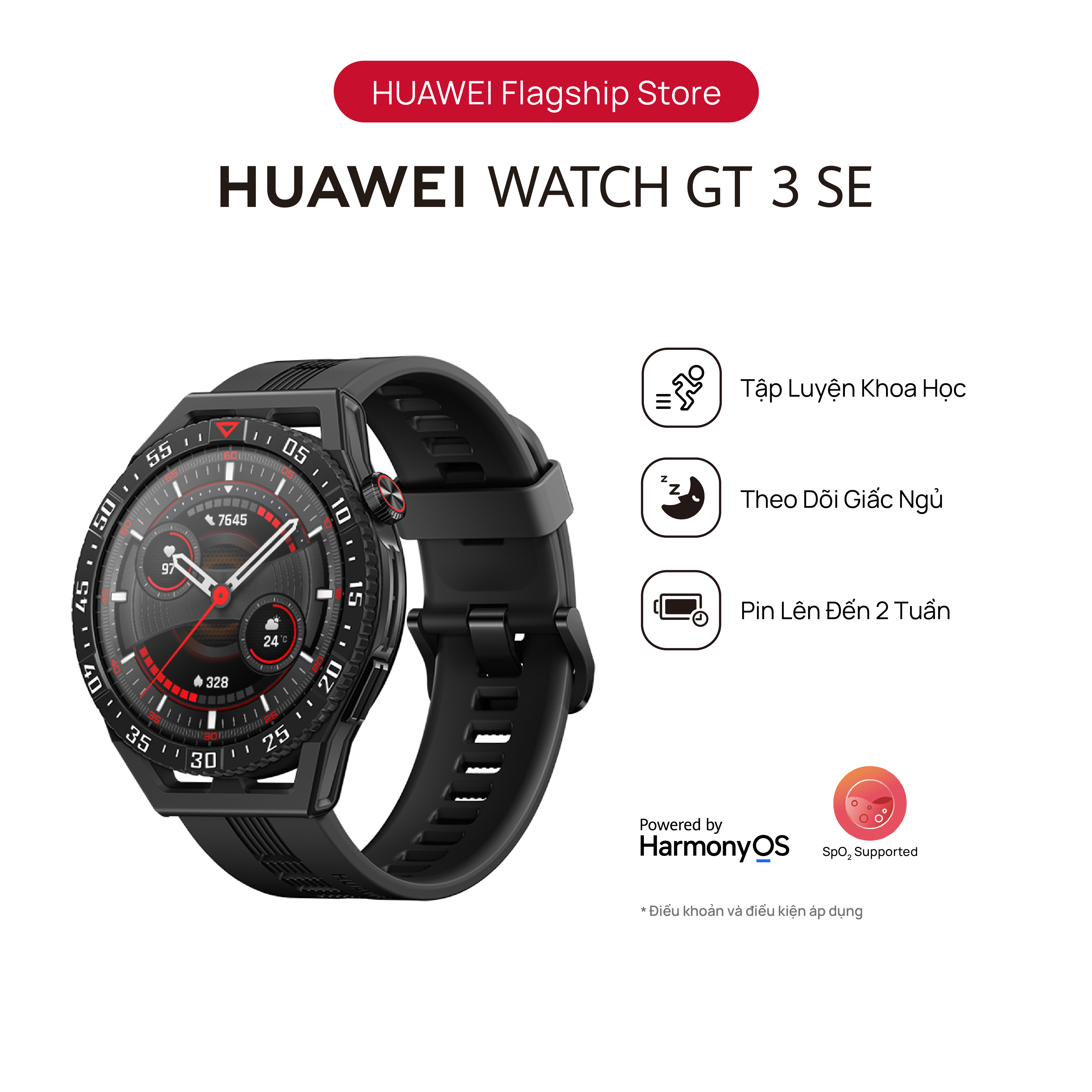 Đồng hồ thông minh HUAWEI WATCH GT 3 SE | Tập luyện khoa học | Theo dõi giấc ngủ | Pin lên đến 2 tuần | Hàng Chính Hãng