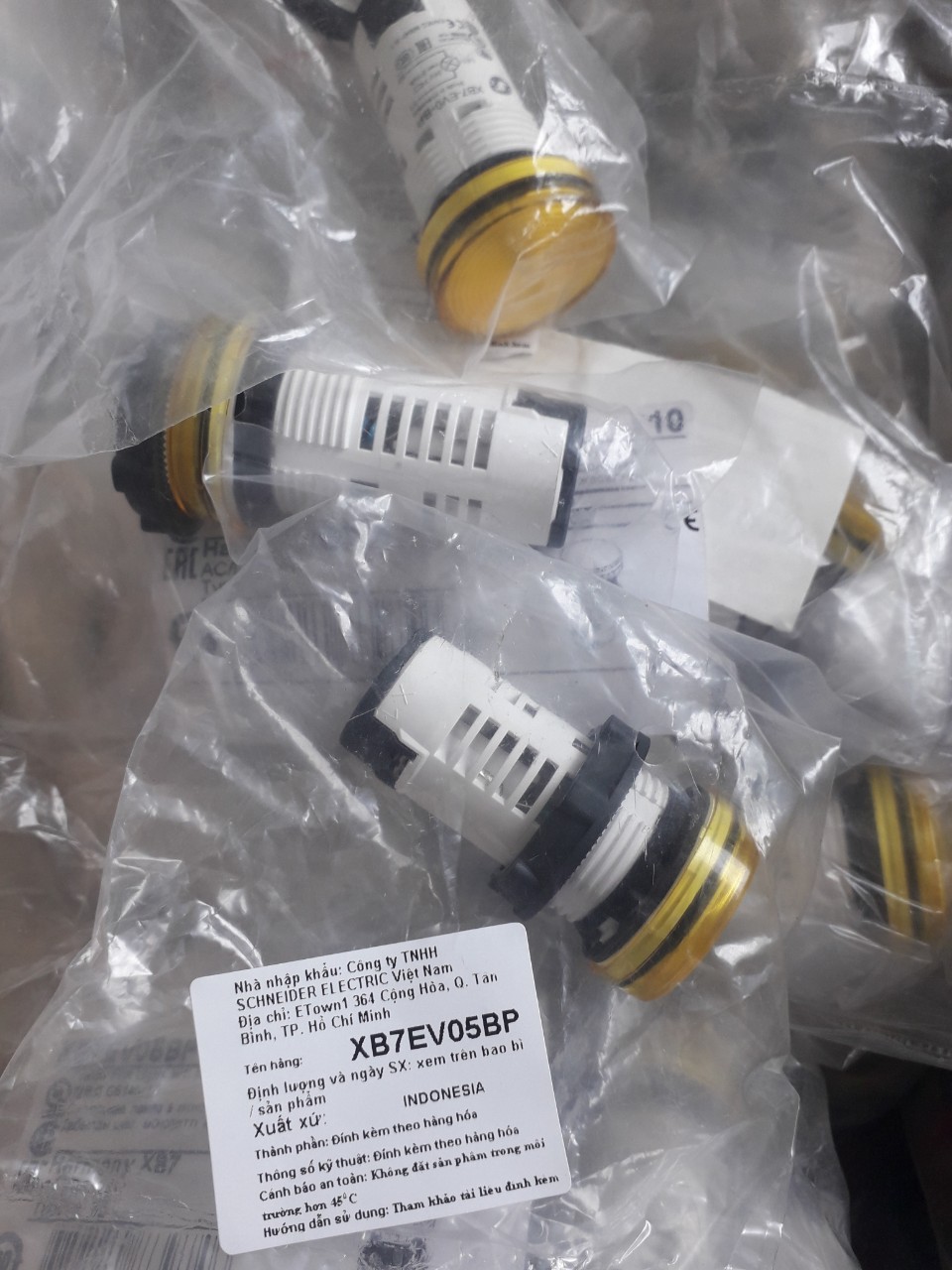Đèn XB7EV05BP Schneider, 22mm, Đèn Vàng 24V | Chính hãng |