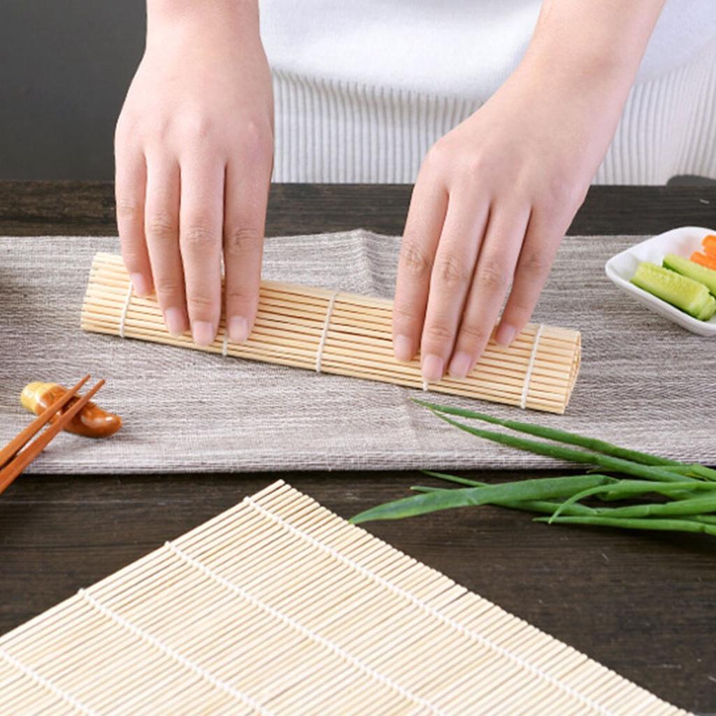 Dụng Cụ Cuộn Sushi - Mành Tre Cơm Cuộn Kimbap Sushi Rong Biển Đa Năng Dễ Sử Dụng