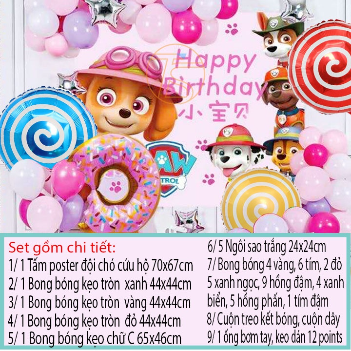 Bộ Sinh Nhật Chó Cứu Hộ