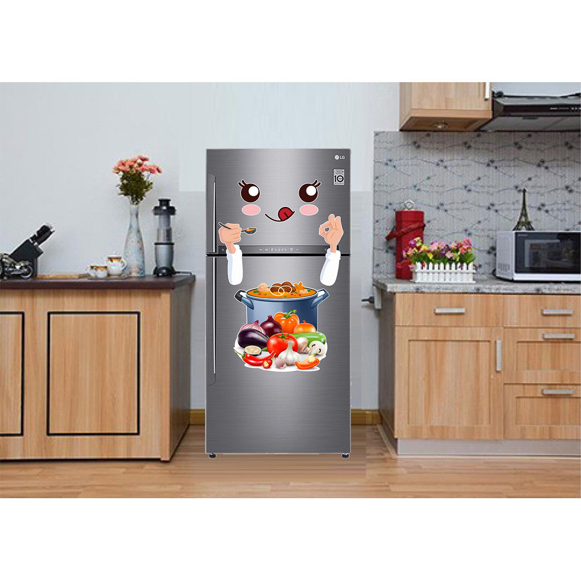 Decal trang trí tủ lạnh số 13