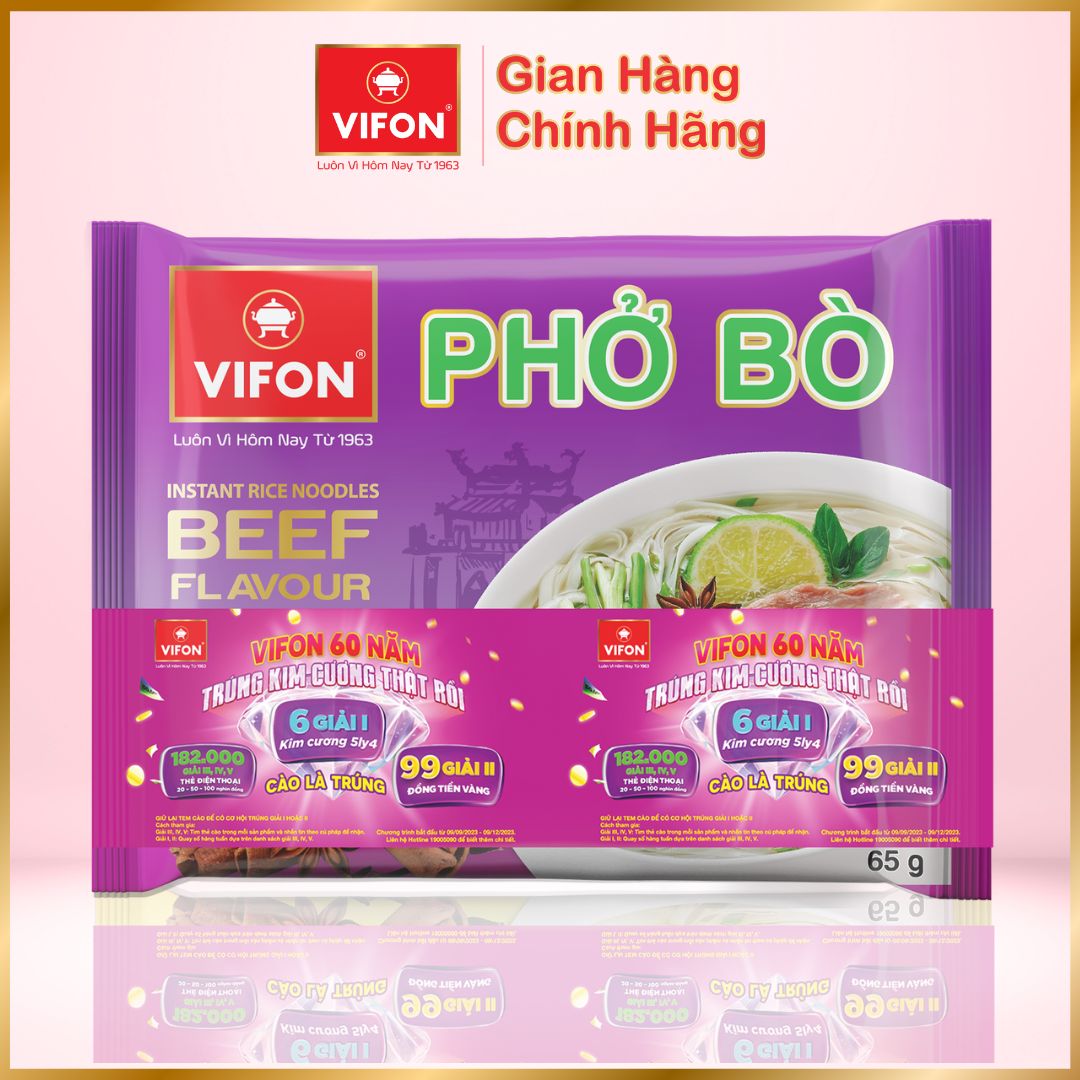 Thùng 30 Phở Bò VIFON  (65g / Gói)