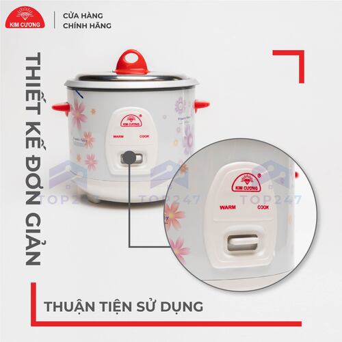 Nồi Cơm Điện Kim Cương 0.6 Lít Nắp Rời - Hàng Chính Hãng