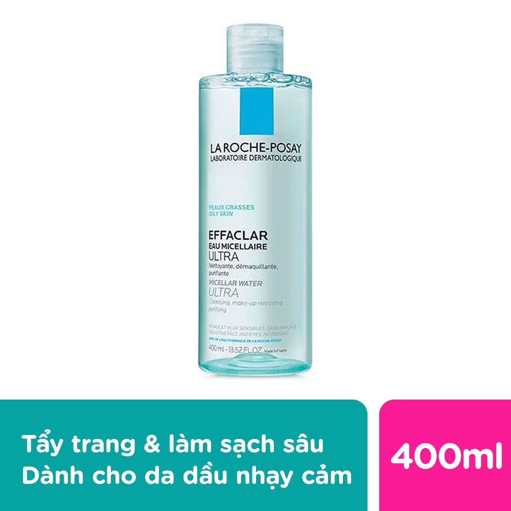 Nước Làm Sạch Sâu Và Tẩy Trang La Roche-Posay Dành Cho Da Dầu Nhạy Cảm 400ml