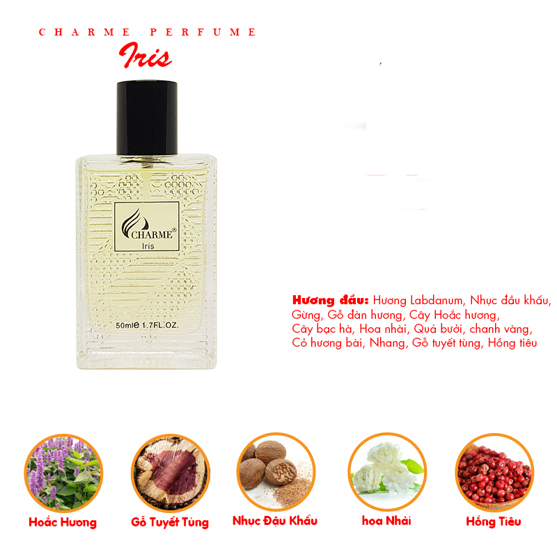 Nước Hoa Nam Charme Iris 50ml