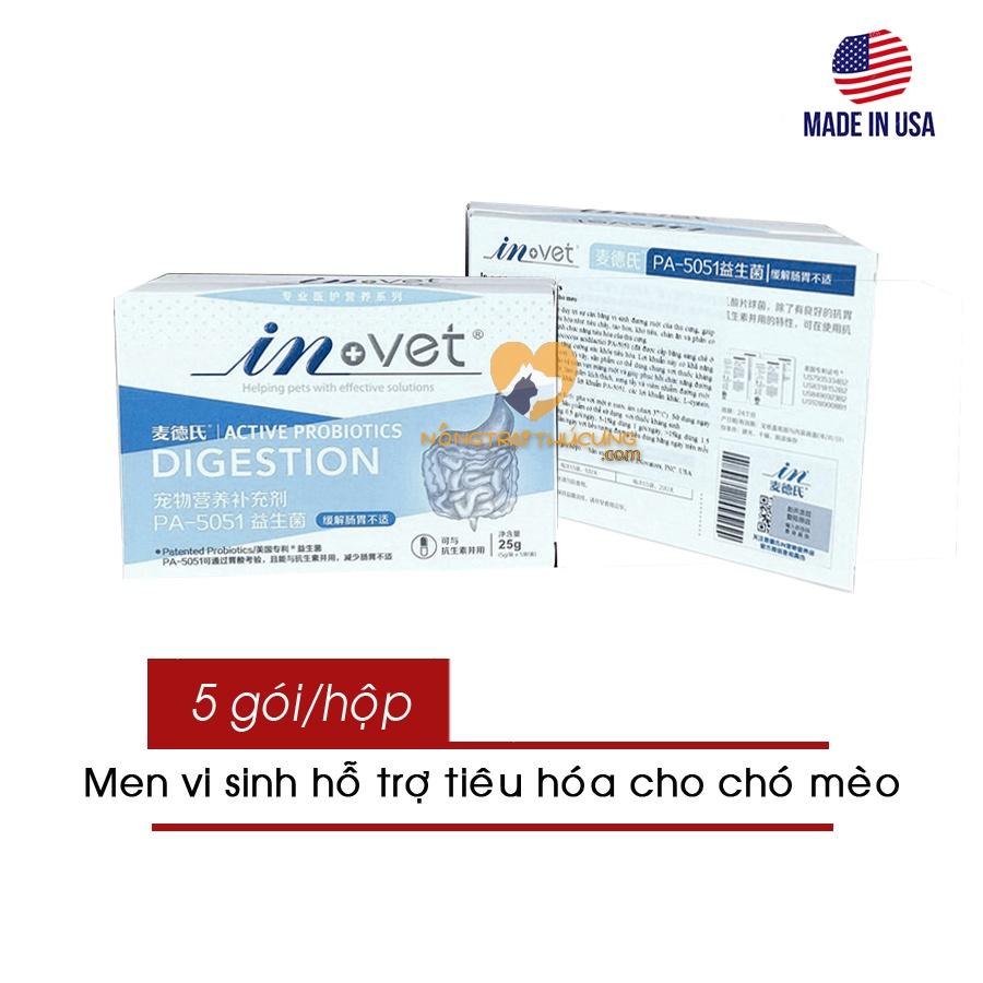 Men Hỗ Trợ Tiêu Hóa Cao Cấp Cho Chó Mèo InVet Active Probiotics 5g