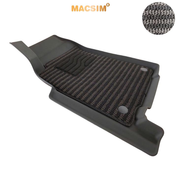 Thảm Lót Sàn 2 Lớp TPE Macsim Isuzu D-max 2015-2021 Chuẩn Form, Bền, Không Mùi (sd3 xám đen ct)