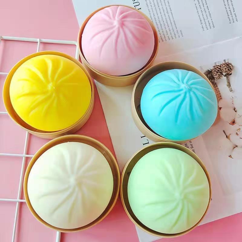 Đồ chơi Squishy Mochi dễ thương,mềm bánh bao chân thực mềm mịn giảm stress co dãn đàn hồi ngộ nghĩnh giải tỏa căng thẳng