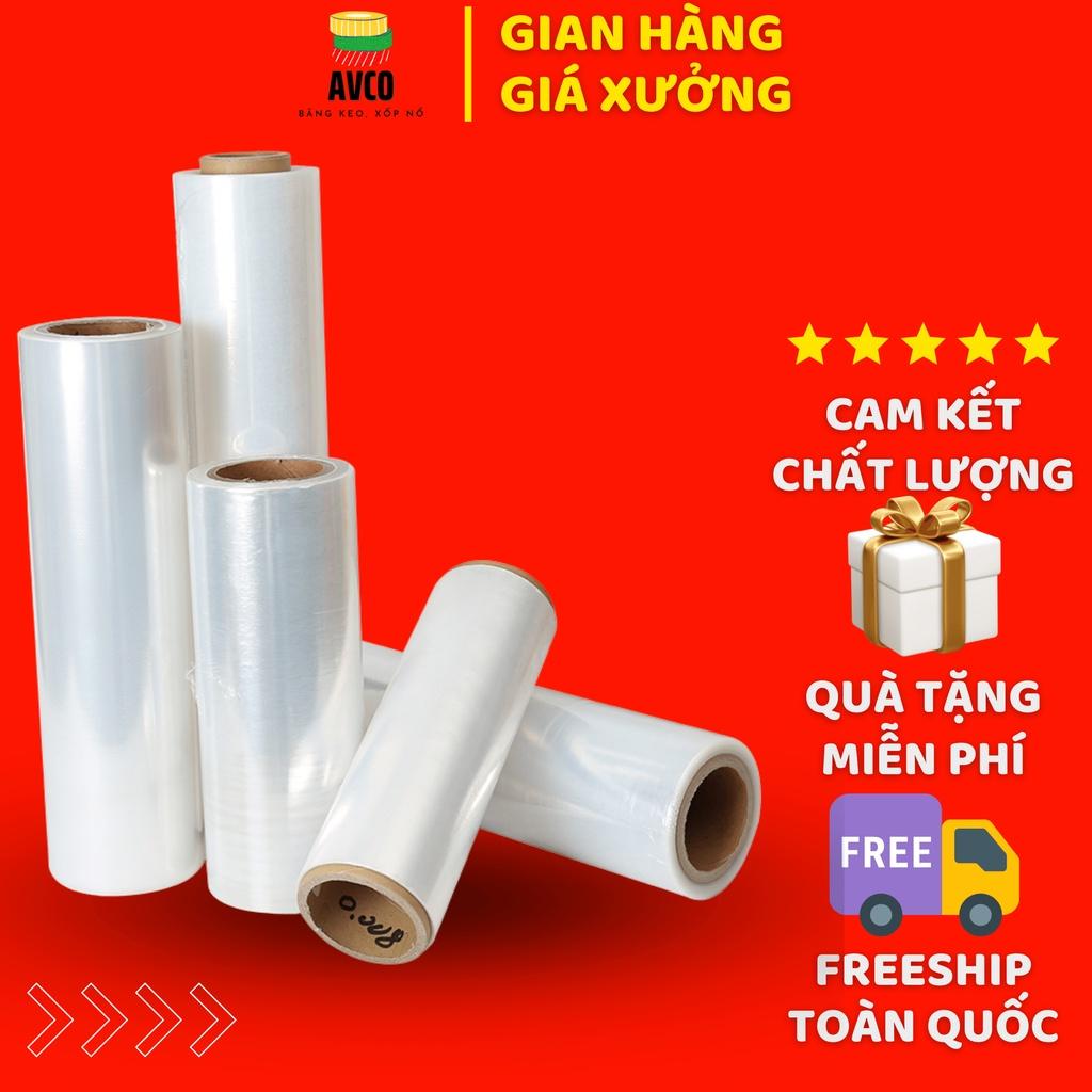 Màng cuốn pallet AVCO dai, dày dặn khổ 25cm X 1.5kg/cuộn