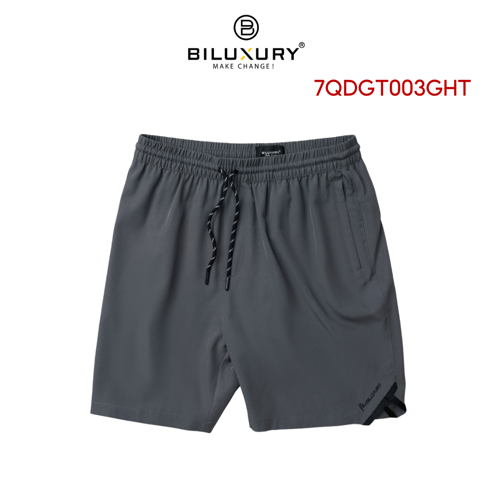 Quần Đùi Short Nam Thể Thao 7QDGT003 Biluxury Vải Gió Mỏng Mát Không Bai Gião Co Xù Có Túi Trước Sau