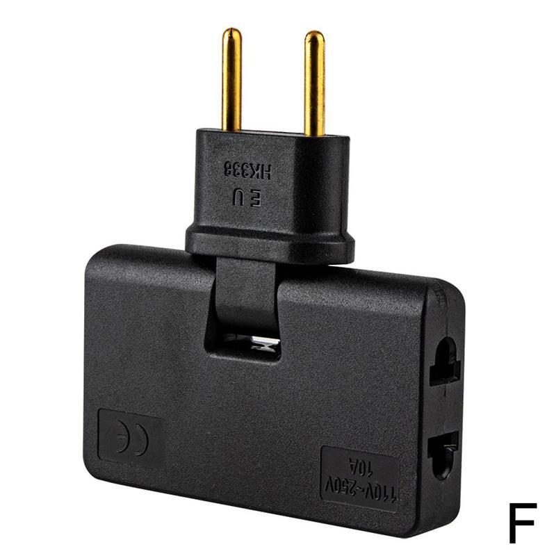 Phích cắm xoay Bộ chuyển đổi Eu Một trong ba Ổ cắm mở rộng 180 độ Ổ cắm đa năng Mini Slim Bộ chuyển đổi ổ cắm không dây Ánh sáng tiện lợi Màu sắc: F