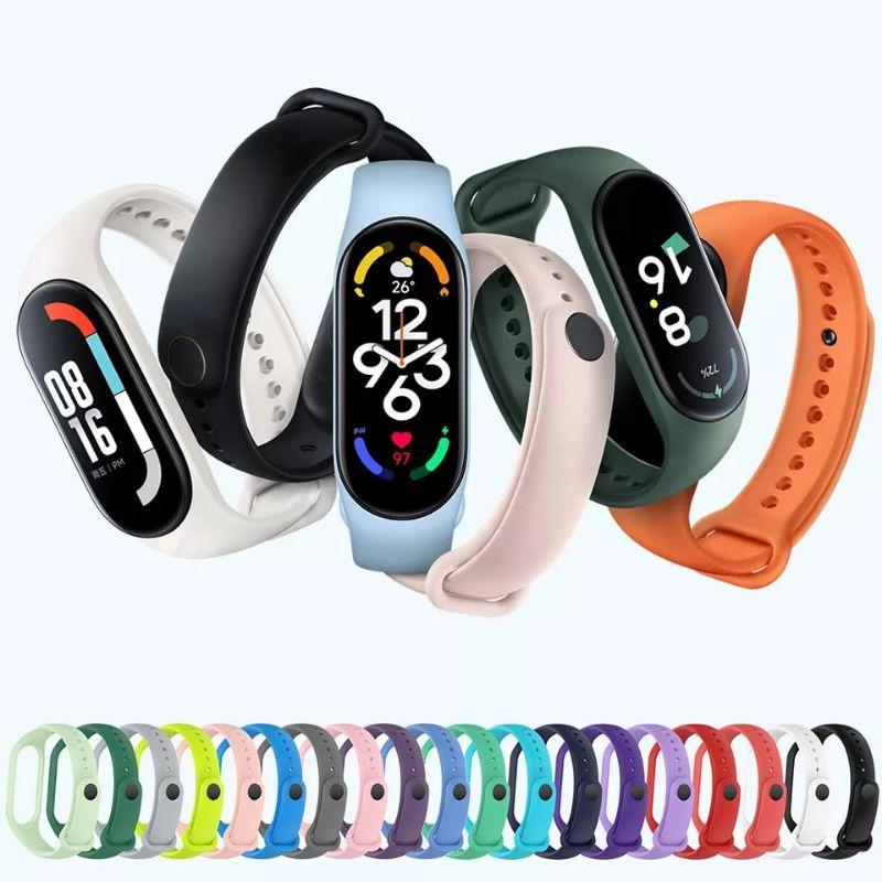 Dây Đeo Cao Su Thay Thế Cho Xiaomi Mi band 7 Siêu Mềm