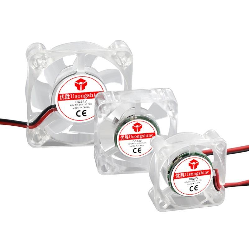 Quạt tản nhiệt có đèn led phát sáng không gây tiếng ồn 2510 3010 4010 12v 24v dành cho máy in 3d