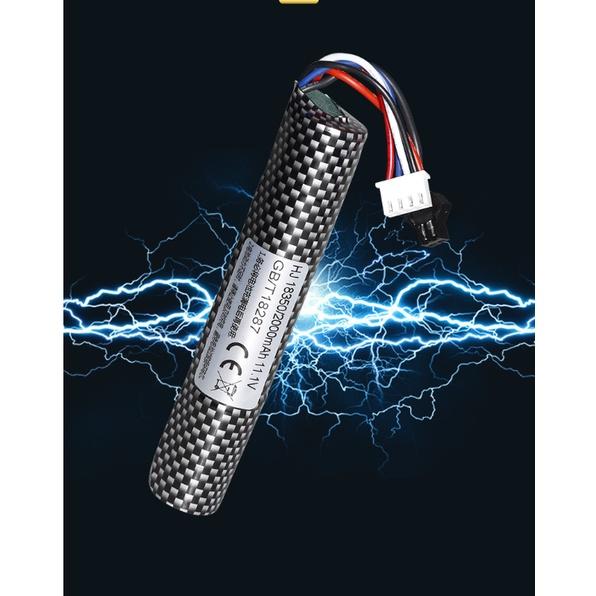 Pin tròn Súng Nerf - Súng Đạn Mềm - Súng Nước 18350 11.1v 2000mah xả 10c sạc lại