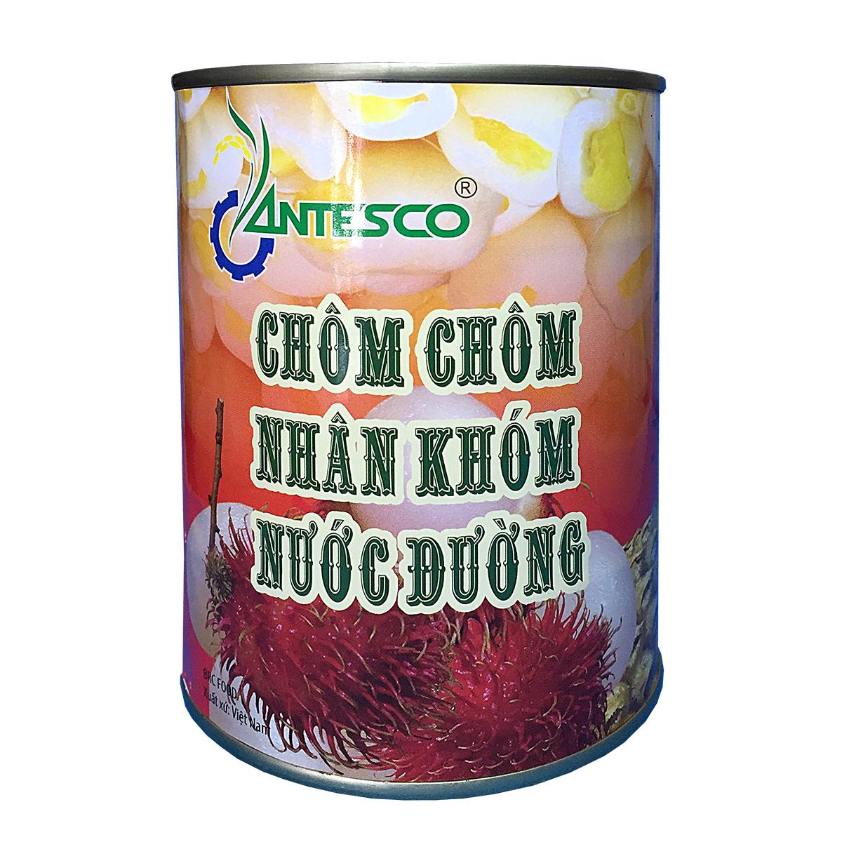 Combo 6 hộp Chôm chôm nhân khớm nước đường - Chôm chôm đóng hộp - Chôm chôm đóng lon - Nước trái cây giải khát - Thương hiệu Antesco