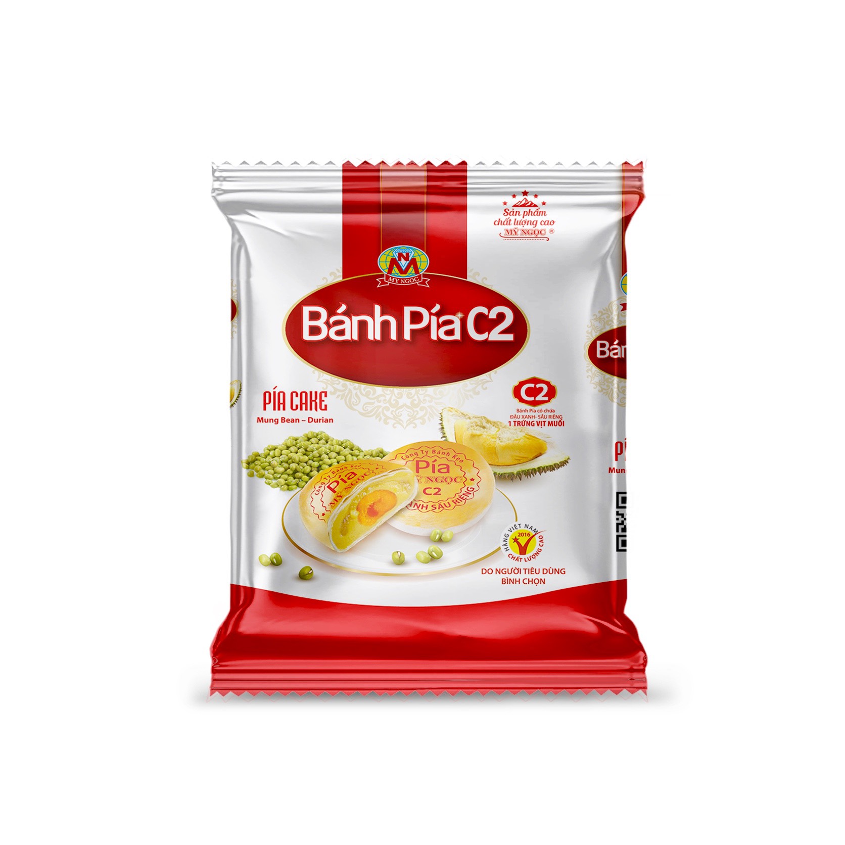 NEW 460g 4 Bánh pía C2 đậu xanh SẦU RIÊNG cao cấp