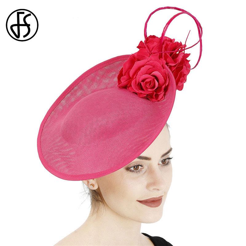 Màu Be Trắng Kentucky Lớn Fascinators Cho Đám Cưới Tóc Cocktail Giáo Hội Nón Nữ Fedora Nữ Lạ Mắt Hoa Mũ Đợi Đầu Đa Năng