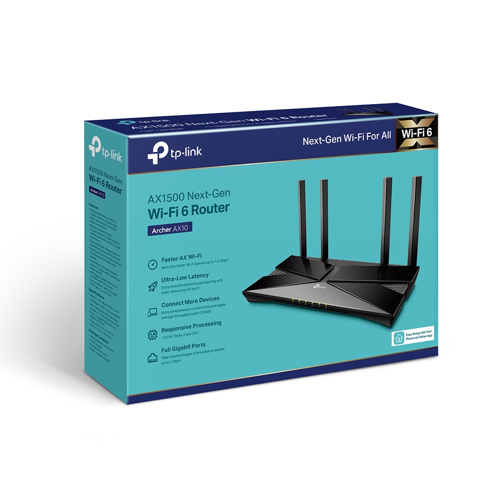 Bộ Phát Wifi TP-Link Archer AX10 Wifi 6 1500Mbps - Hàng Chính Hãng