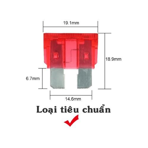 Bộ 05 Cầu Chì Ô Tô Xe Hơi Loại chân to tiêu chuẩn cho ô tô xe hơi_ Car Fuse:  SKU:175