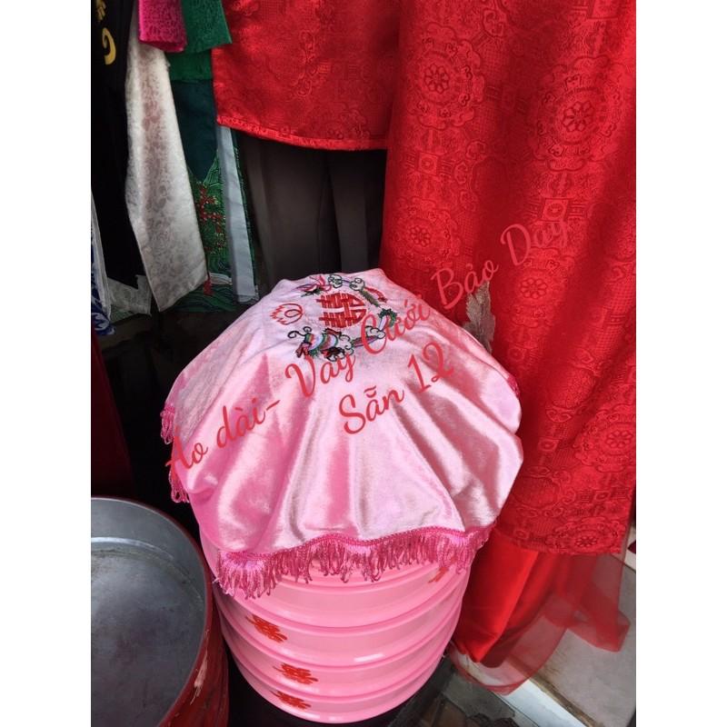 Khăn nhung mâm quả, khăn nhung cưới 65x65