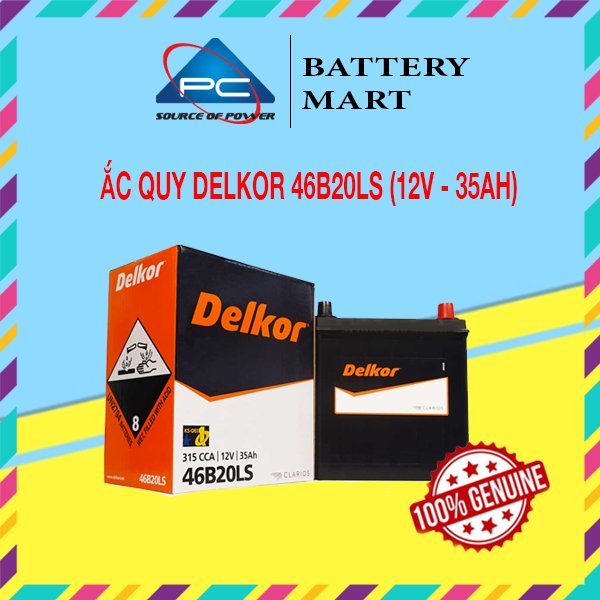 Ắc Quy Delkor 46B20R/L/LS (12V - 35Ah)